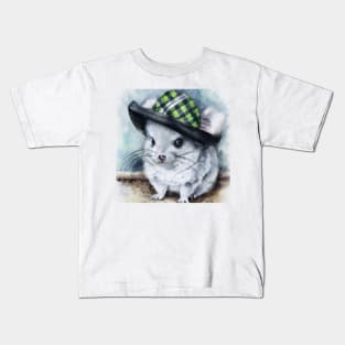 cute chinchilla wearing a hat 1 Kids T-Shirt